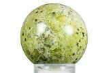 Polished Lizardite With Hematite Sphere #350156-1